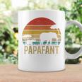 Papafant Papa Elefant Retrointage Sunsetatertag Savanne Raglan Tassen Geschenkideen