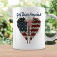 Patriotic American Flag Cross God Bless America 4Th July Coffee Mug Gifts ideas