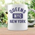 Queens Nyc Gym Style Distressed Navy Blue Print Coffee Mug Gifts ideas