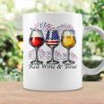 Red Wine & Blue 4Th Of July Wine Glasses American Usa Flag Coffee Mug Gifts ideas