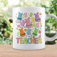 Retro Teacher Of Sweet Bunny Apparel Cute Teacher Easter Day Coffee Mug Gifts ideas