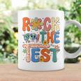 Rock The Test Testing Day Retro Groovy Teacher Student Coffee Mug Gifts ideas