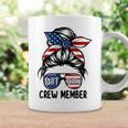 Shit Show Crew Member Amerian Flag Headband Messy Bun Coffee Mug Gifts ideas