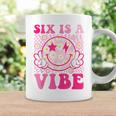 Six Is A Vibe 6Th Birthday Groovy 6 Year Old Pink Smile Face Coffee Mug Gifts ideas