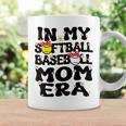 In My Softball Baseball Mom Era Retro Groovy Mom Of Both Coffee Mug Gifts ideas