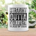 Straight Outta College Class Of 2024 Graduation Coffee Mug Gifts ideas