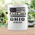 Total Solar Eclipse 2024 Totality Ohio Usa American Flag Coffee Mug Gifts ideas