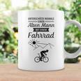 Unterschätze niemals einen alten Mann mit Fahrrad Tassen, Lustiges Radfahrer Tee Geschenkideen