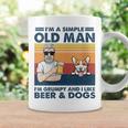 Vintage Grumpy Old Man Like Beer And Dogs Red Corgi Grandpa Coffee Mug Gifts ideas