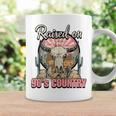 Vintage Raised On 90'S Country Music Bull Skull Western Coffee Mug Gifts ideas