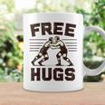 Vintage Wrestler Free Hugs Humor Wrestling Match Coffee Mug Gifts ideas