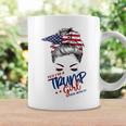 Yes I'm A Trump Girl Deal With It Messy Hair Bun Trump Coffee Mug Gifts ideas