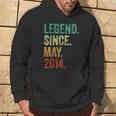 10 Years Old Legend Since May 2014 10Th Birthday Hoodie Lifestyle