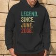16 Years Old Legend Since June 2008 16Th Birthday Hoodie Lifestyle