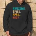 17 Year Old Vintage Awesome Since April 2007 17Th Birthday Hoodie Lifestyle