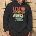 18Th Birthday Legend Since August 2005 18 Years Old Vintage Hoodie Lifestyle