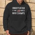 2 Time World War Champs Flag Undefeated Usa 4Th Of July Hoodie Lifestyle