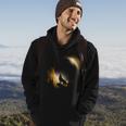 2024 Total Solar Eclipse Wolf Moon And Sun Hoodie Lifestyle