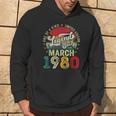 44 Years Old Legend Since March 1980 44Th Birthday Men Hoodie Lifestyle