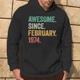 50 Year Old Awesome Since February 1974 50Th Birthday Hoodie Lifestyle