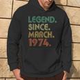 50 Years Old 50Th Birthday Legend Since March 1974 Hoodie Lifestyle