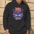 50 Years Old Synthwave Aesthetic Vintage 1974 50Th Birthday Hoodie Lifestyle