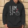 I Am 57 Plus 1 Middle Finger 58Th Women's Birthday Hoodie Lifestyle