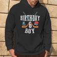 6 Geburtstag Junge Eishockey 6 Jahre Alt Geburtstag Squad Party Hoodie Lebensstil