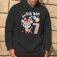 7 Jahre Alt Ich Bin 7 Hirsch Deer 7Th Birthday Black Hoodie Lebensstil