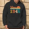 77Th Birthday Retro Vintage Born In 1946 Birthday Hoodie Lifestyle