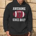 7Th Birthday Football Player 7 Years Old Vintage Sports Hoodie Lifestyle