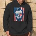 Abe Lincoln Beard Sunglasses & American Flag 4Th Of July Hoodie Lifestyle