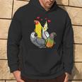 African Grey Cockatiel Sun Conure Senegal Parrot With Hearts Hoodie Lifestyle