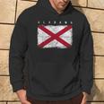 Alabama Vintage Distressed Home State Flag Hoodie Lifestyle