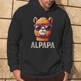 Alpapa Alpaka Lamaatertagsgeschenk Papa Spruchatertag Kapuzenpullover Lebensstil