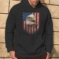American Flag Bald Eagle Patriotic Red White Blue Hoodie Lifestyle