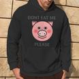 Animal Lover Distressed Text Don't Eat Me Pig Hoodie Lifestyle