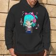 Anime Y Música Chica Para Adolescente Chibi Gráfico Anime Chica Sudadera Estilo de vida