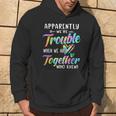Apparently We're Trouble When We Are Together Bestie Tie Dye Hoodie Lifestyle