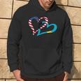 Bahamas Bahamian Americans Usa Flag Colors Heart Love Hoodie Lifestyle