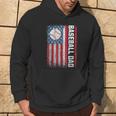 Baseball Dad Usa American Flag Patriotic Dad Father's Day Hoodie Lifestyle