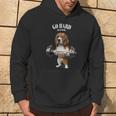 Beagle Dog Weightlifting In Fitness Gym Hoodie Lifestyle