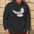 Beautiful Flying Peaceful White Dove Photo Silhouette Hoodie Lifestyle
