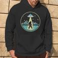 Bigfoot Abduction Vintage Sasquatch & Ufo Alien Graphic Hoodie Lifestyle