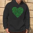 Binary Ai Computer Circuit Green Electric Heart Game Dad Hoodie Lifestyle