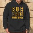 Blue And Gold Vibes Only School Tournament Team Cheerleaders Hoodie Lifestyle