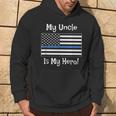 Blue Line Flag My Uncle Hero Police Officer Family Hoodie Lifestyle