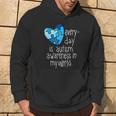 Blue Puzzle Heart Hoodie Lifestyle