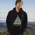 All Booked For Christmas Vintage Librarian Xmas Tree Light Hoodie Lifestyle