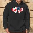 Canada Usa Flag Heart Canadian Americans Love Cute Hoodie Lifestyle